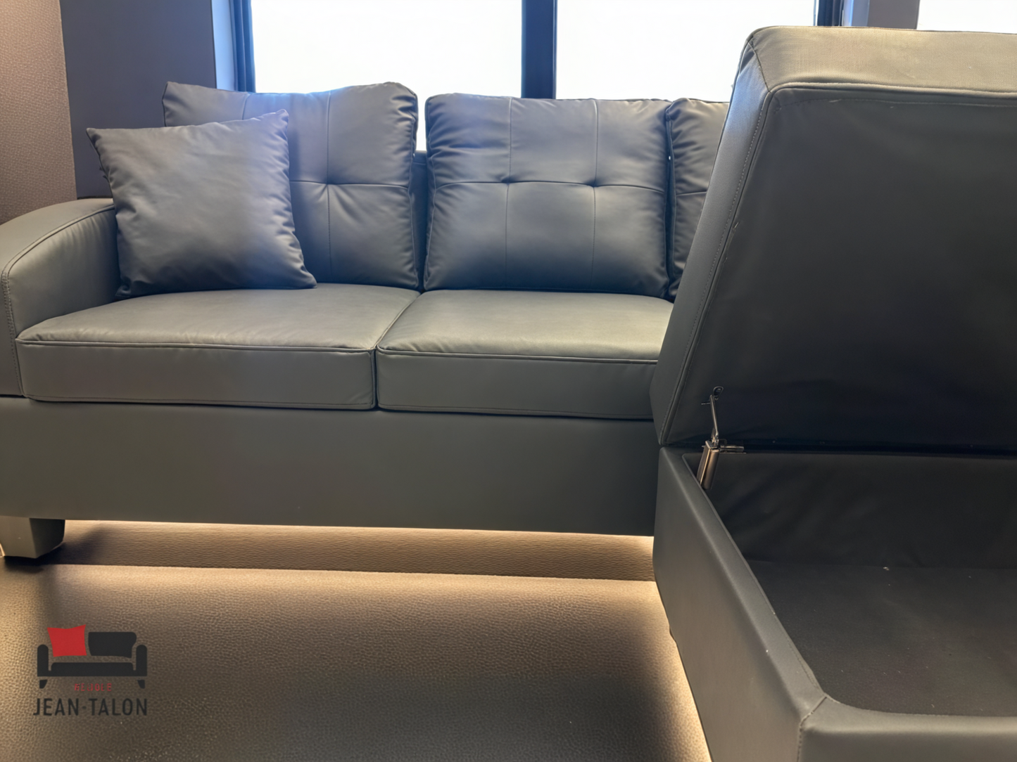FLEXISTORE™ SEMI-LEATHER SECTIONAL – 0600