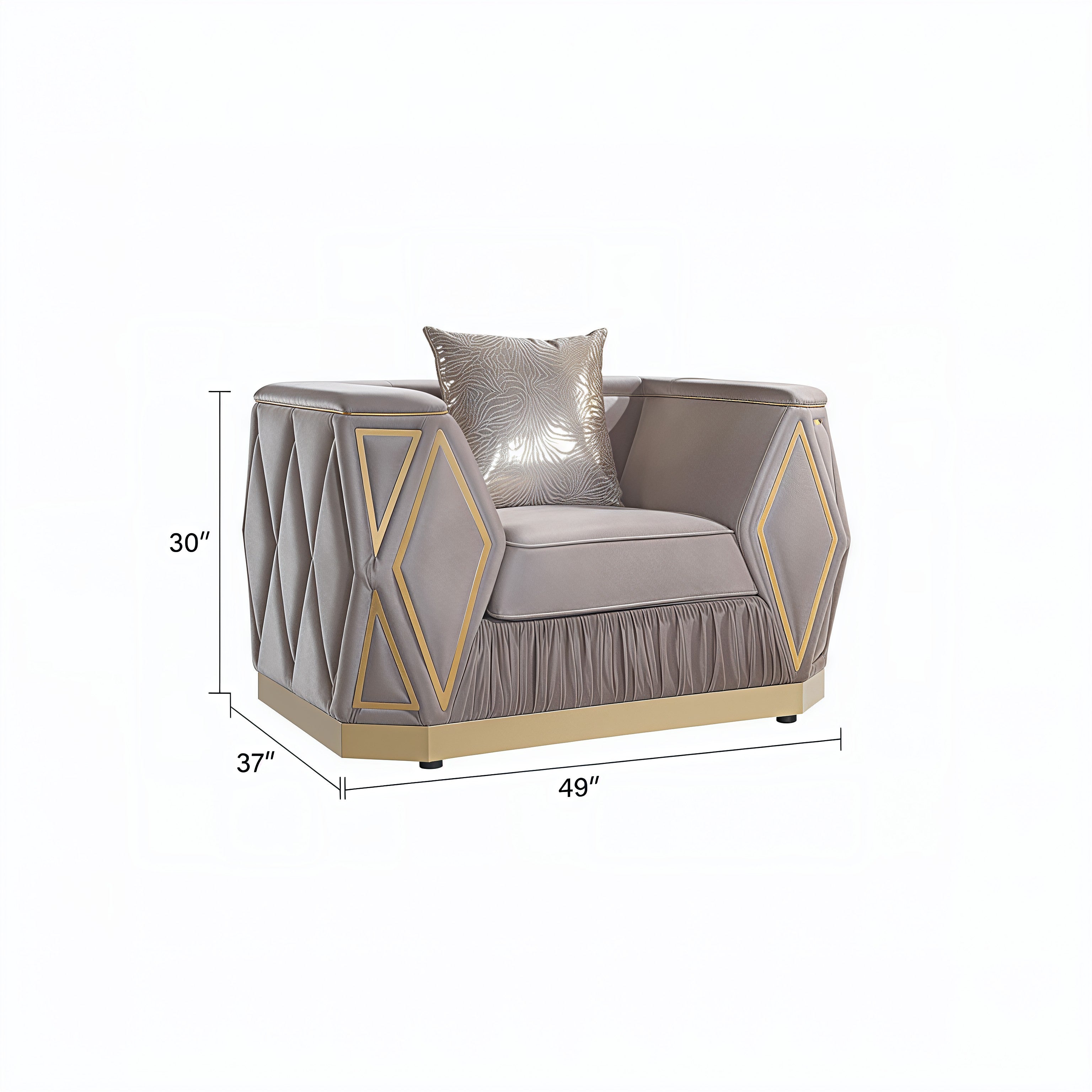 KIBALI™ – MODERN GLAM VELVET SOFA SET – L8725