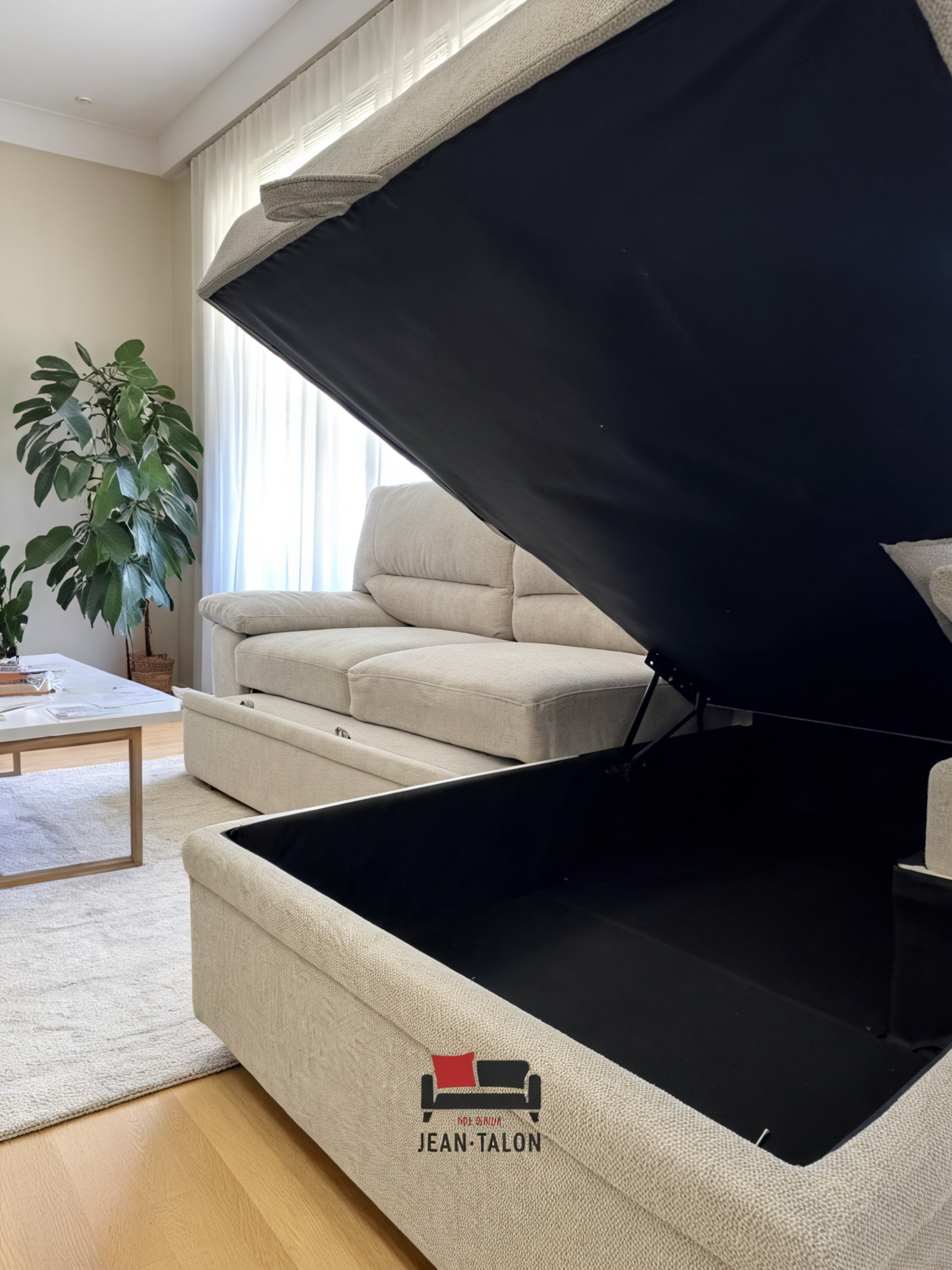 CloudEase™ Modular Fabric Sofa Bed – 6252