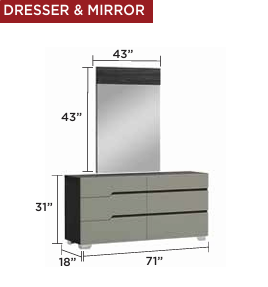 SKYLAR 1051β’ β 6-PIECE BEDROOM SET