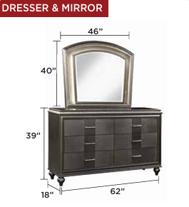 GINGER 1141β’ β 6-PIECE BEDROOM SET