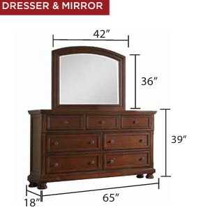 AUSTIN 852β’ β 6-PIECE BEDROOM SET