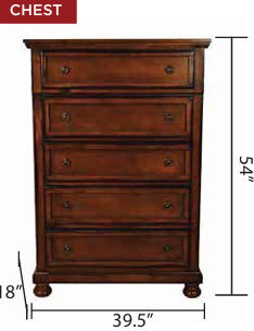 AUSTIN 852β’ β 6-PIECE BEDROOM SET