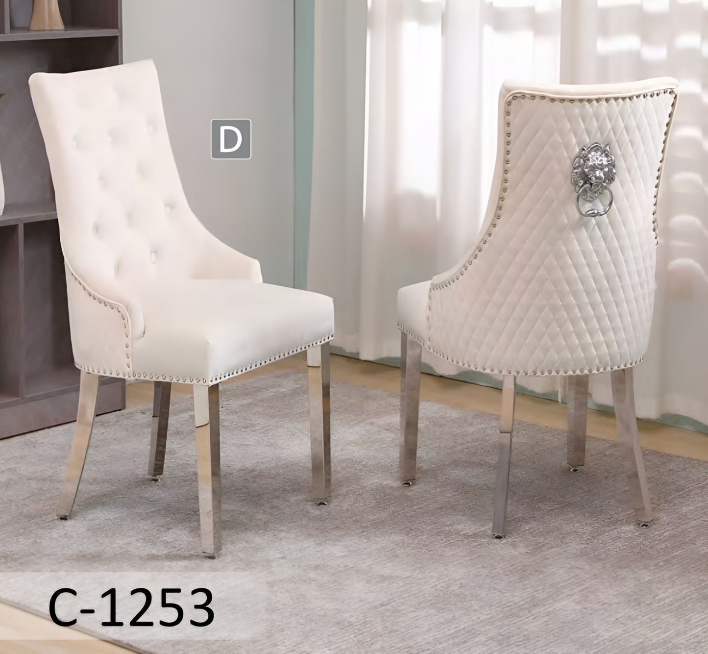 Chaise de salle à manger en velours – C-1250