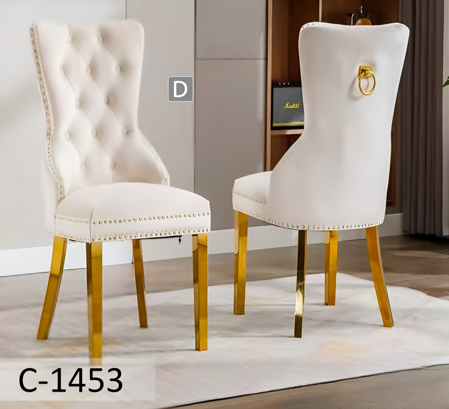 Chaise de salle à manger en velours – C-1450