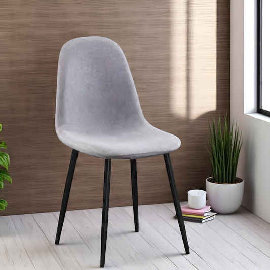 4-Piece Grey Fabric Chair Set – C-1745