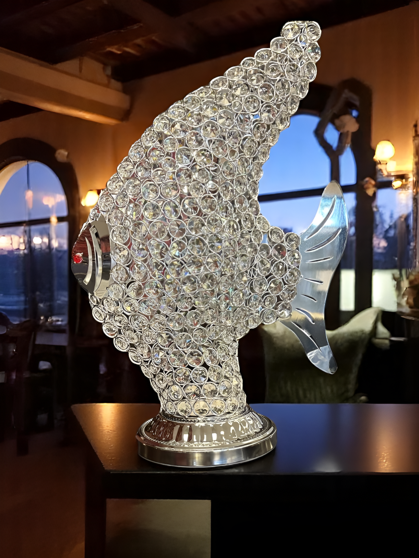 Crystal Angelfish LED Table Lamp
