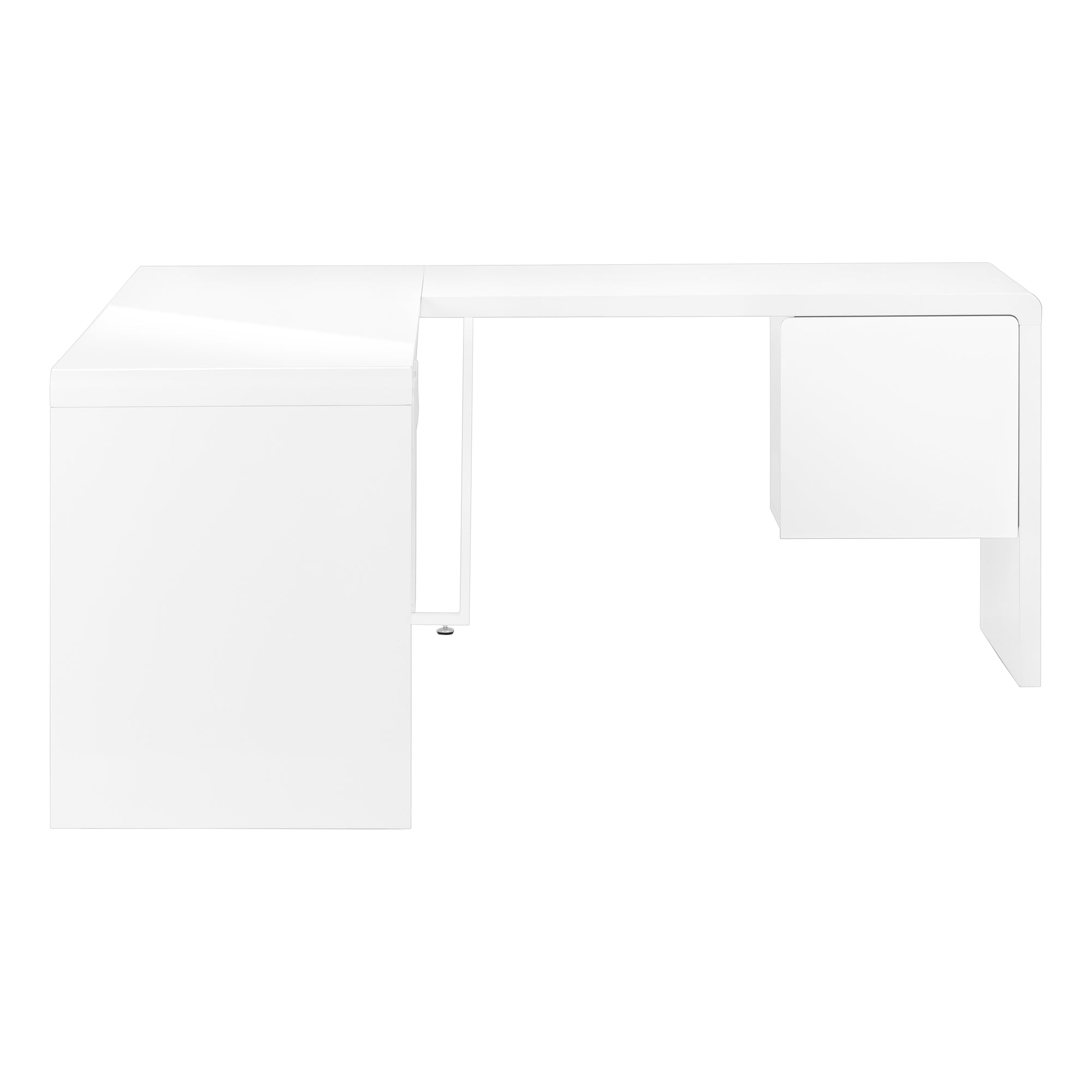 LUXARA CORNER™ – L-SHAPED HIGH GLOSS OFFICE DESK – I 7582