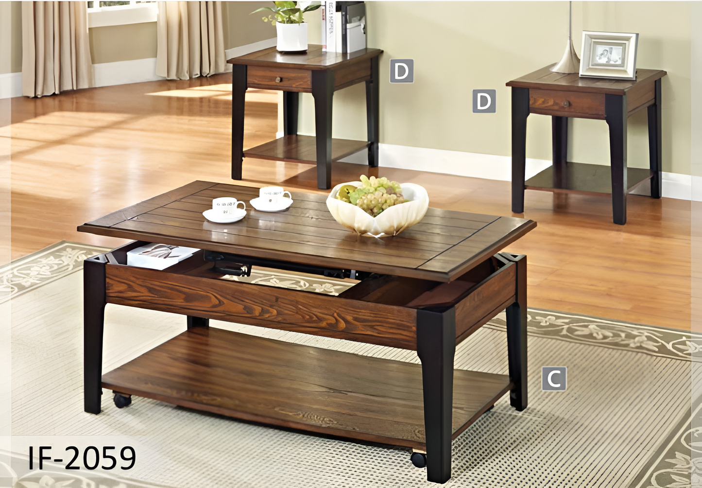 Ensemble de 3 tables basses – IF-2059