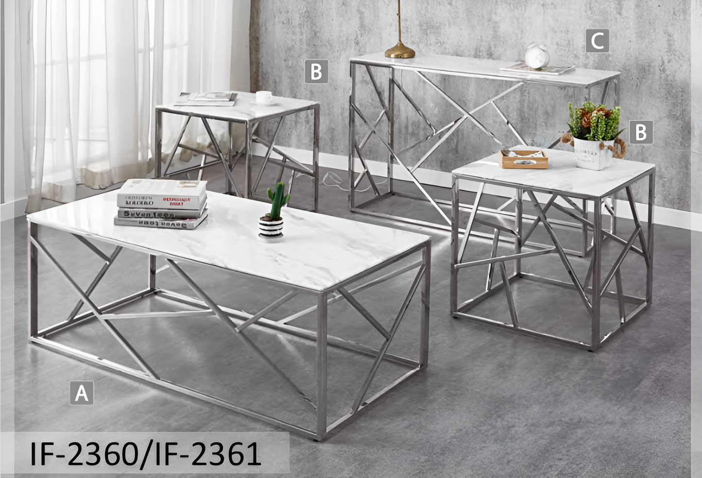 Ensemble de 3 tables basses – IF-2360