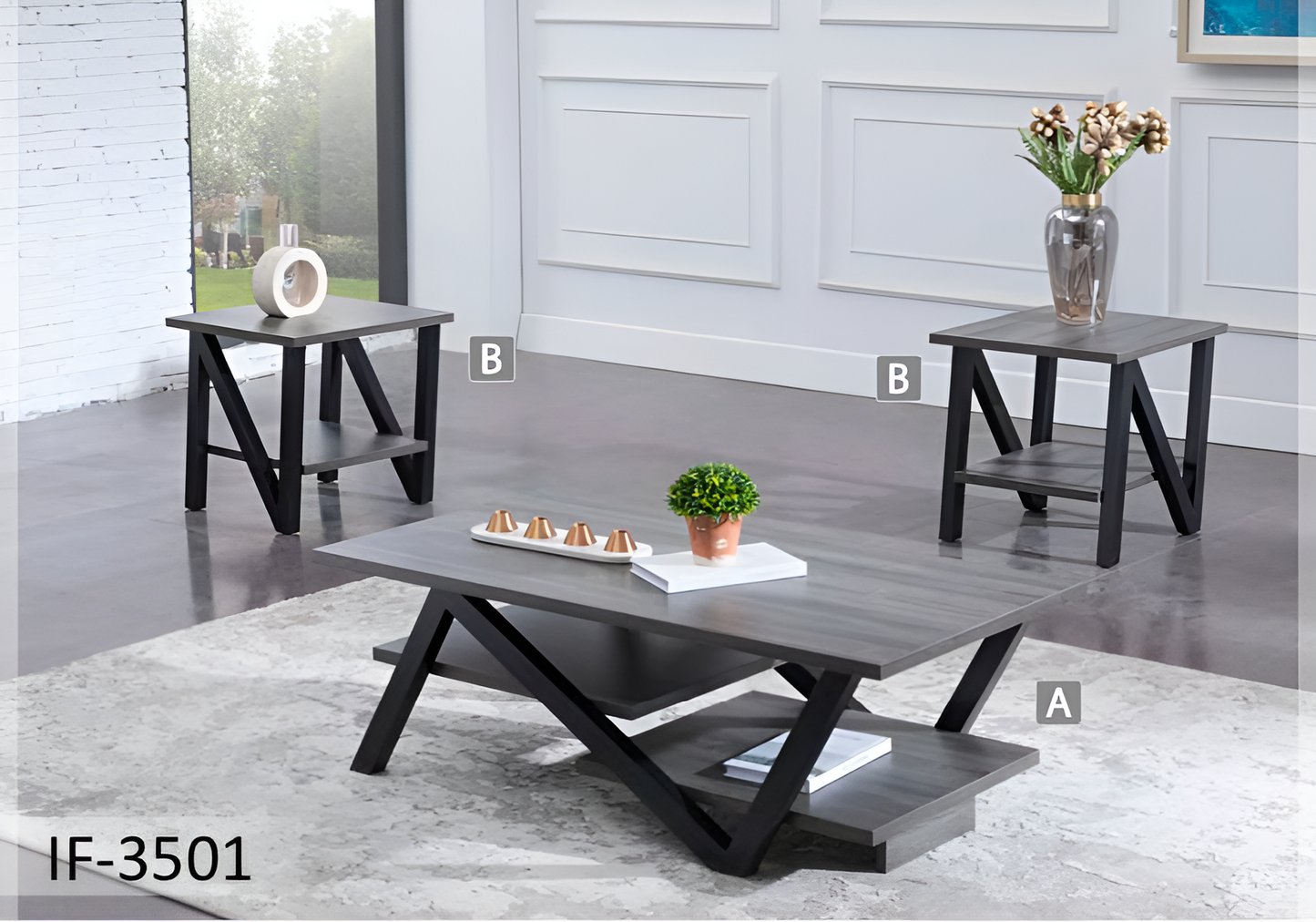 Ensemble de 3 tables basses – IF-2020