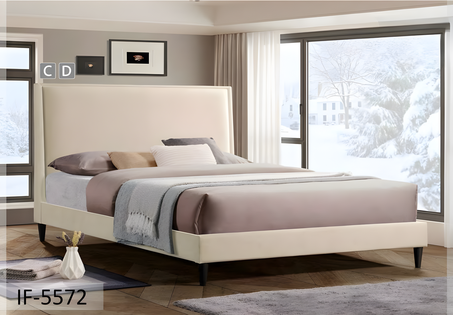 Tissu velours IF-5570 pour lit