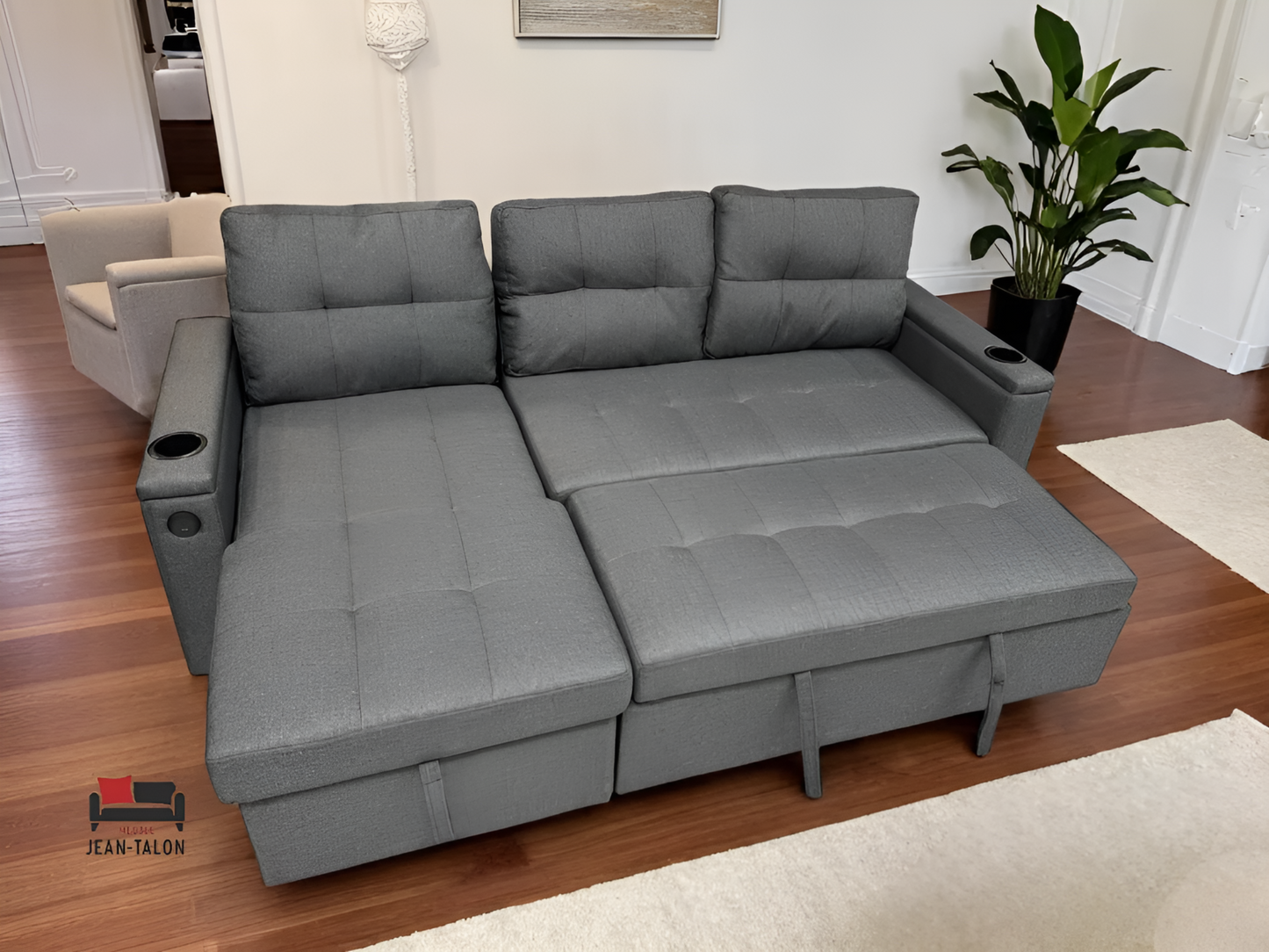 Canapé-lit modulaire en tissu FlexiDream™ – 6142