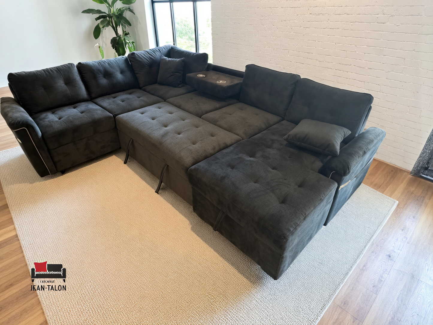 FlexiLounge™ Convertible Sofa Bed in Performance Weave – 6237
