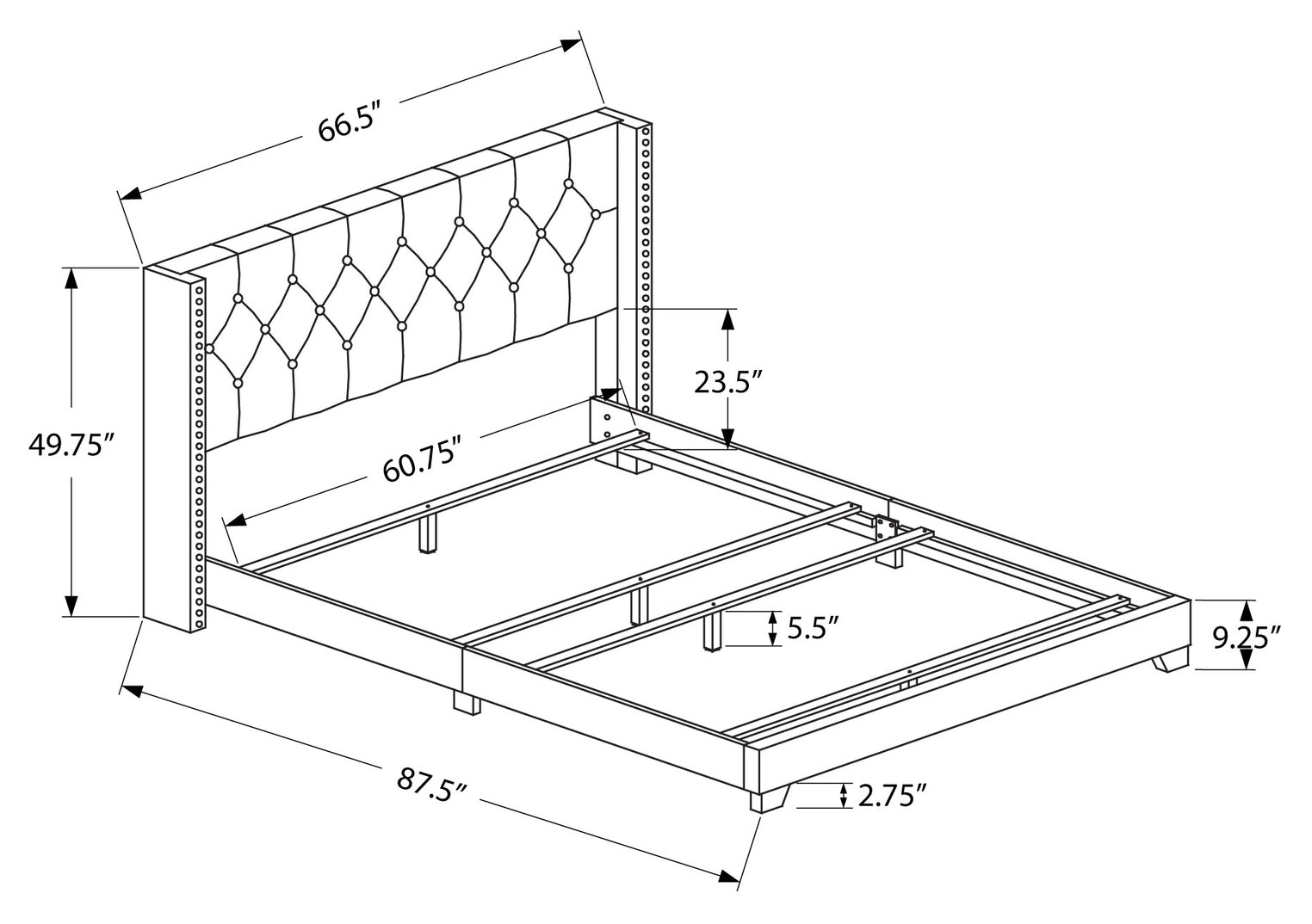 MADALYN™ – UPHOLSTERED BED – I-5984Q