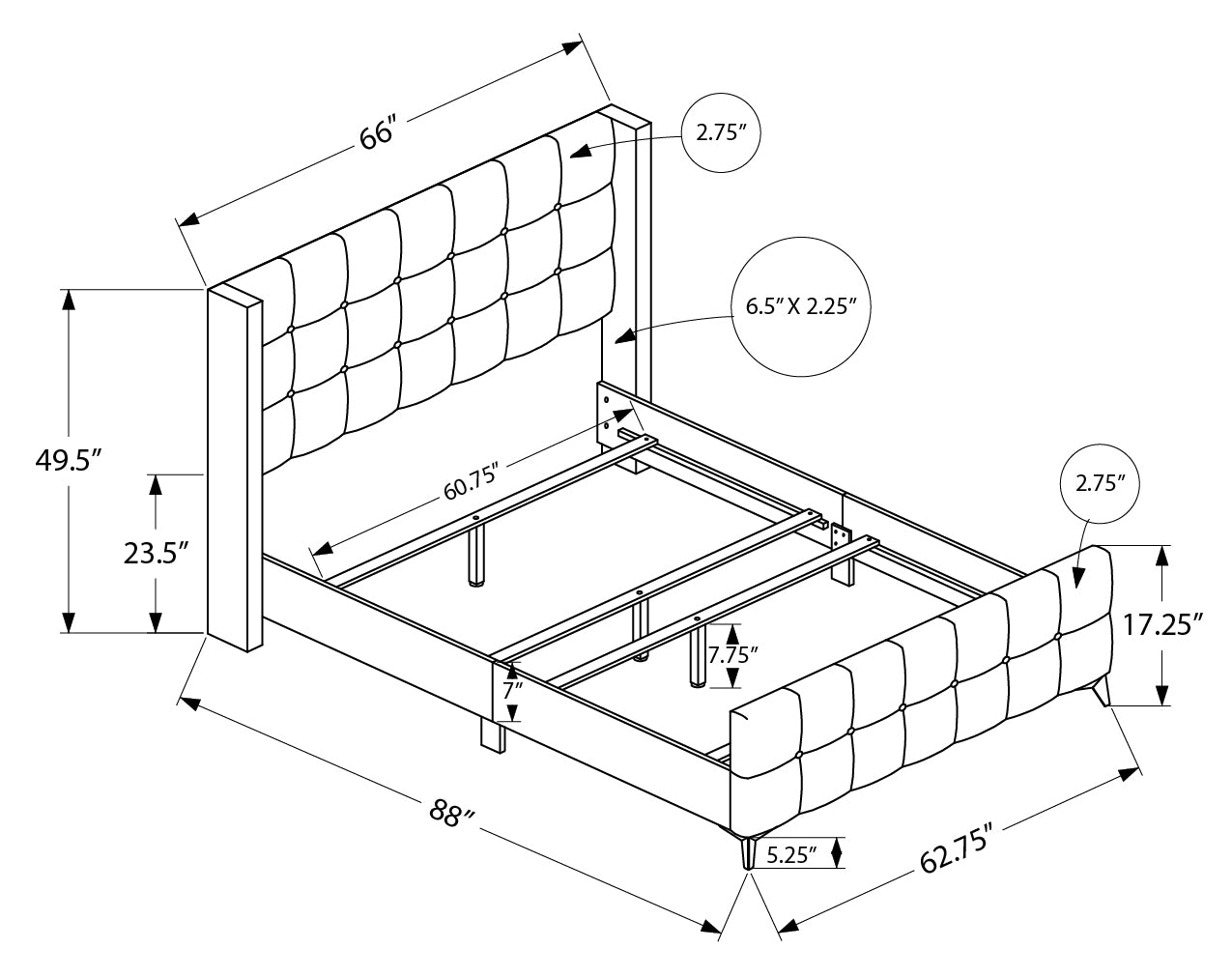 VALÉRIA™ – UPHOLSTERED BED – I-6042Q