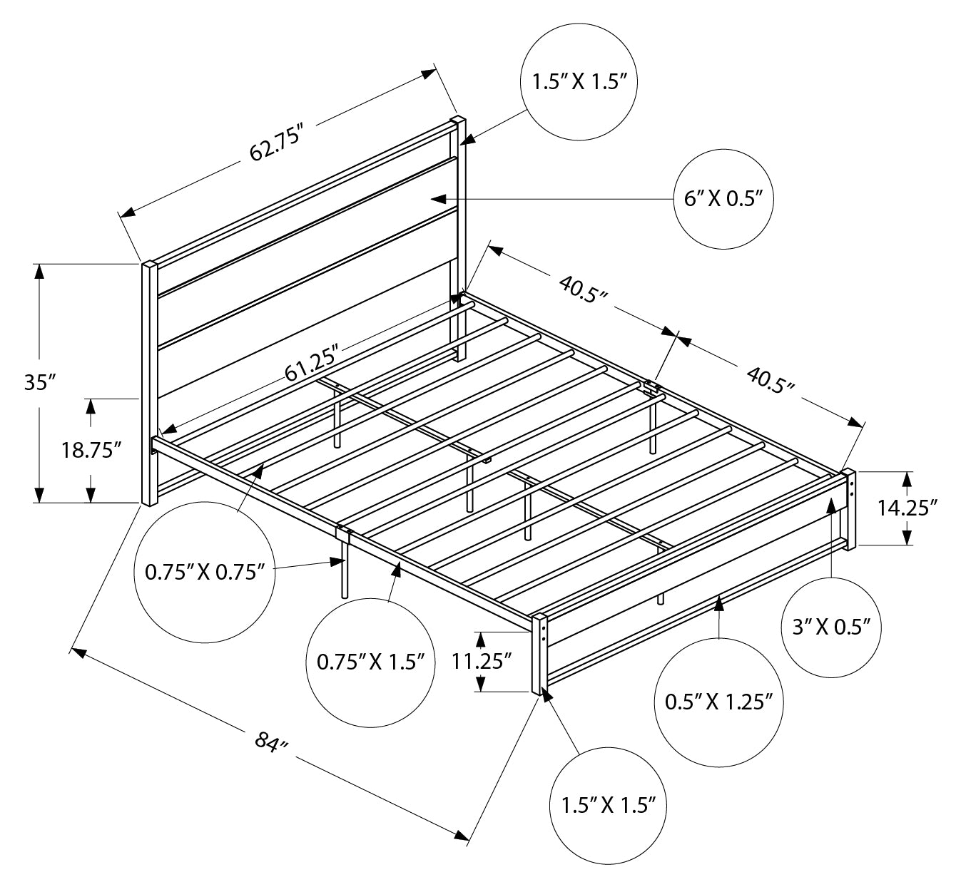 INDUSTRIA™ – PLATFORM BED – I-6070Q
