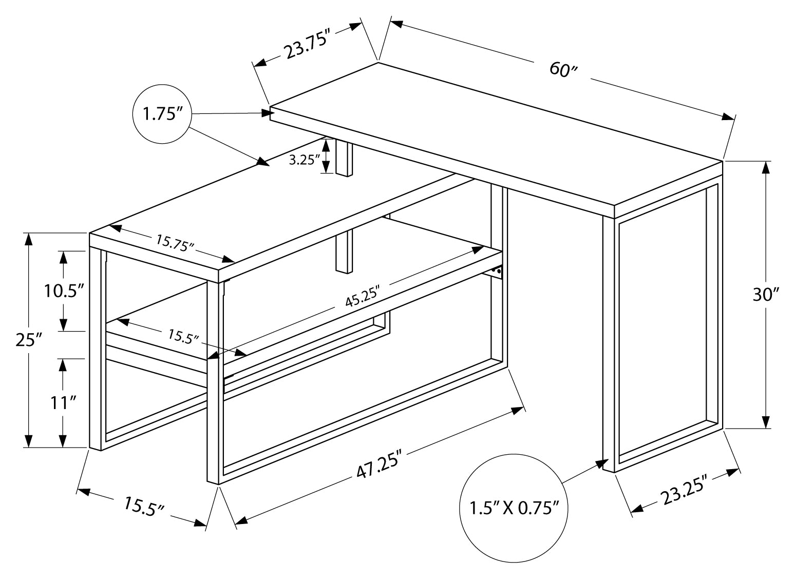 ZYREN™ – L-SHAPED OFFICE DESK – I 7586