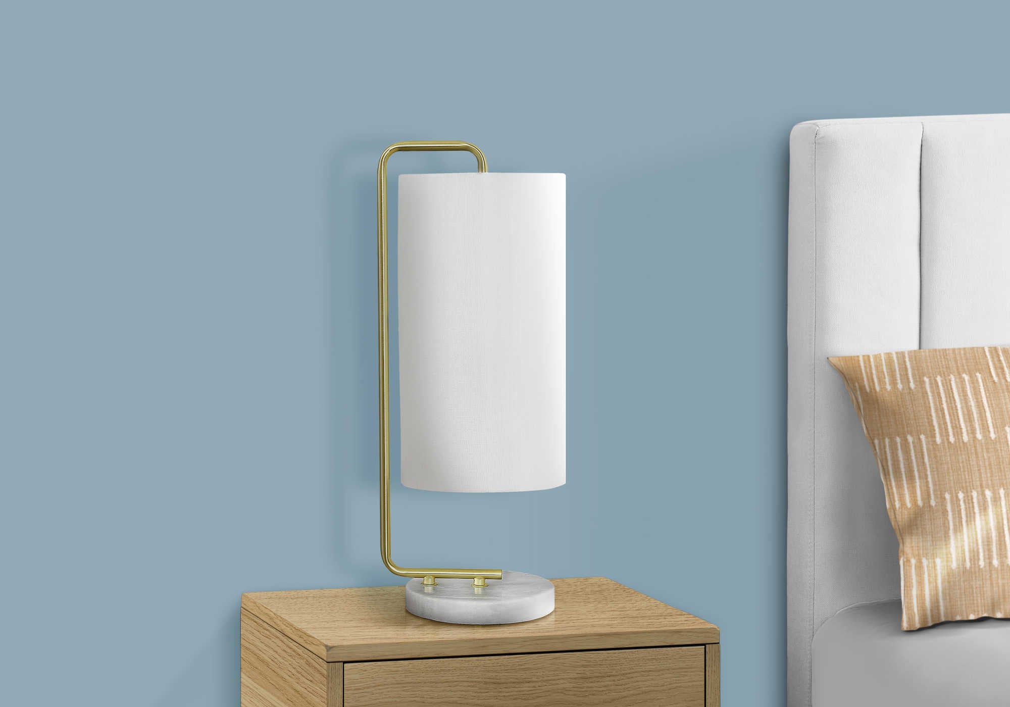 ELYSARA MARBLE™ – MODERN WHITE MARBLE TABLE LAMP – I 9636