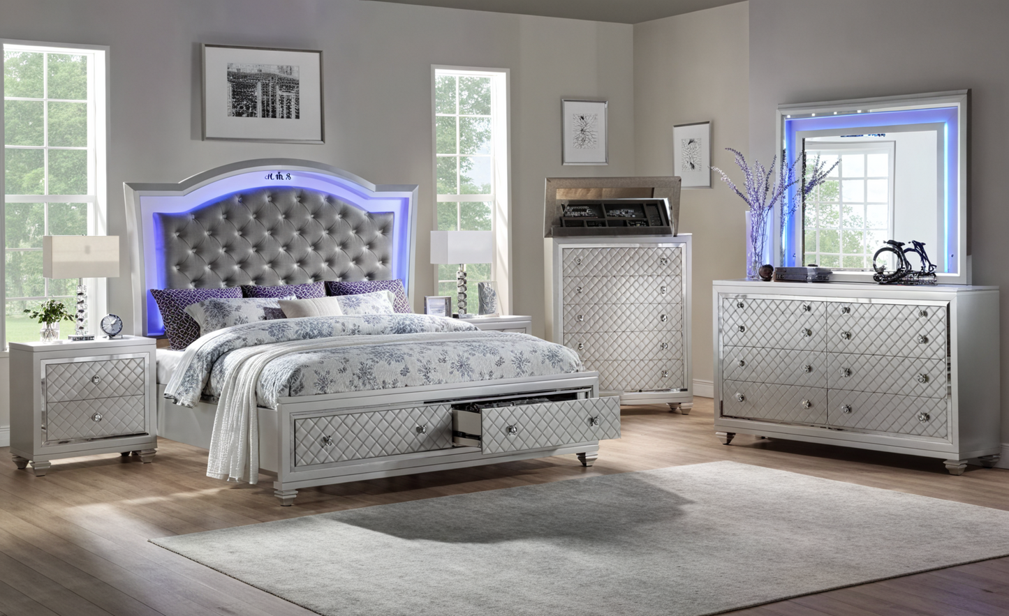 Ensemble de chambre à coucher 6 pièces - J24