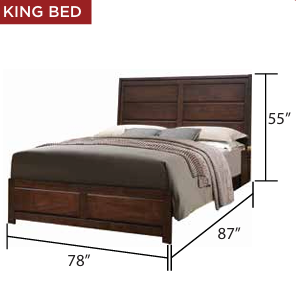 ATHEN 181™ – 6-PIECE BEDROOM SET – DARK CHERRY FINISH