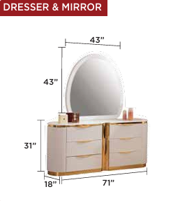 LAURA 1401™ – 6-PIECE BEDROOM SET