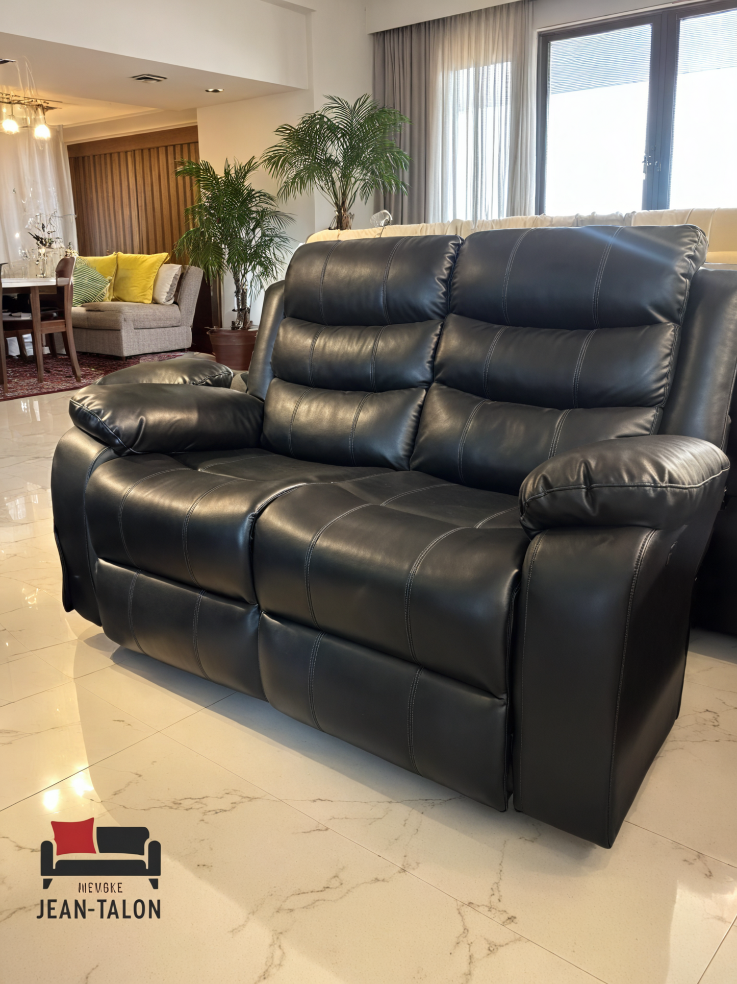 Collection de canapés inclinables manuels en cuir ModenaLeather™ 3 pièces – 7006