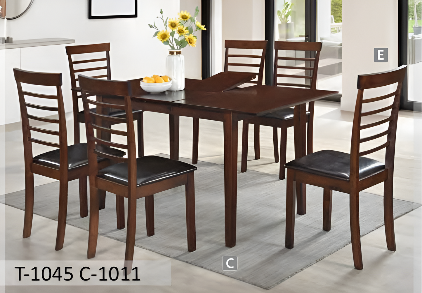Ensemble de salle à manger extensible Espresso – Modèle T-1045