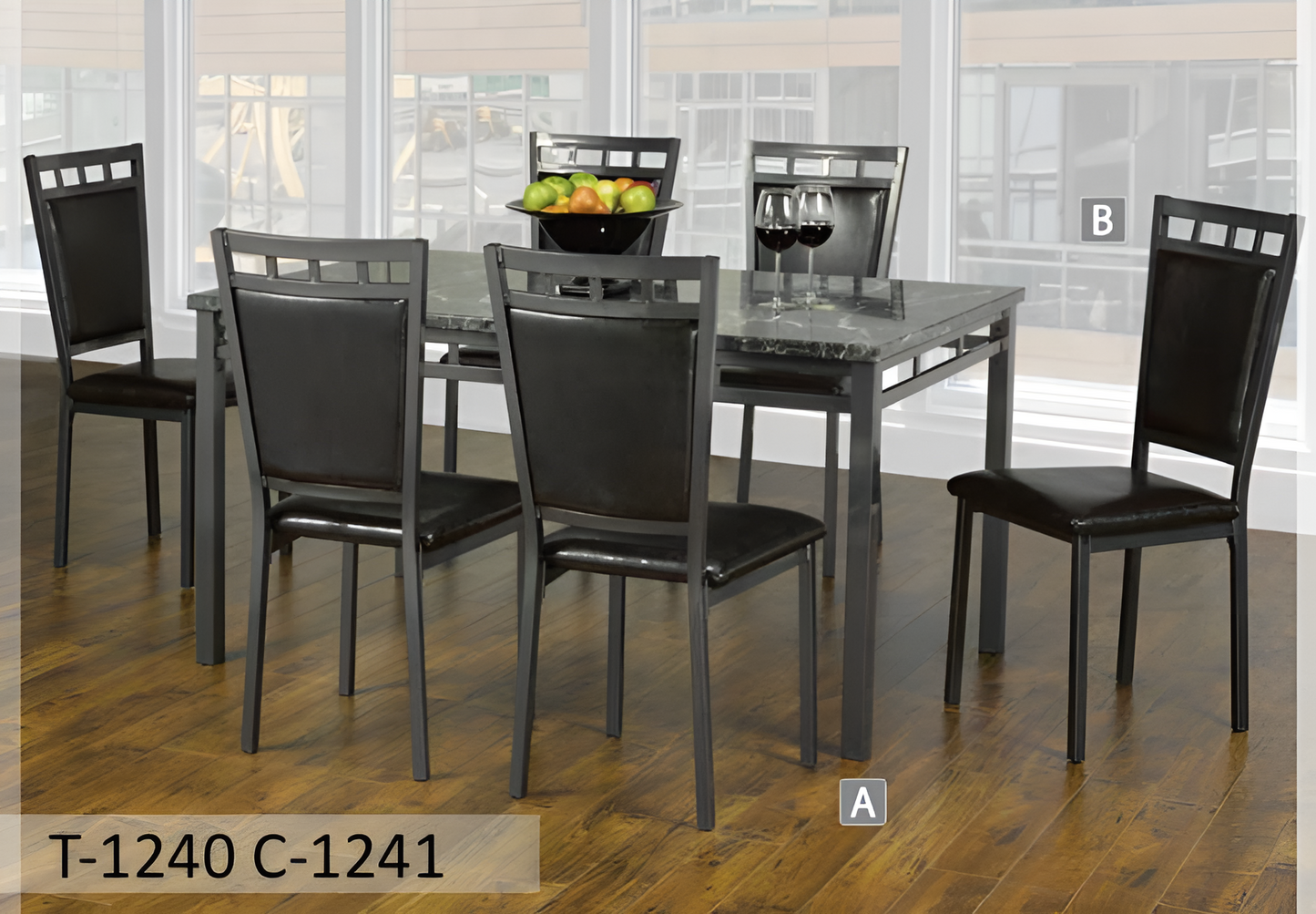Faux Marble Dining Set – Model T-1240