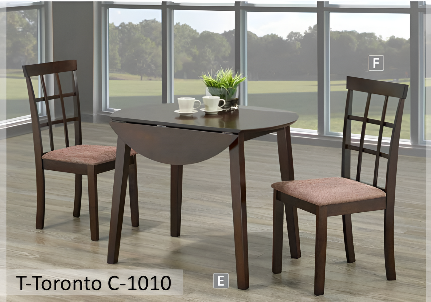 Espresso Drop Leaf Dining Set – Model T-Toronto