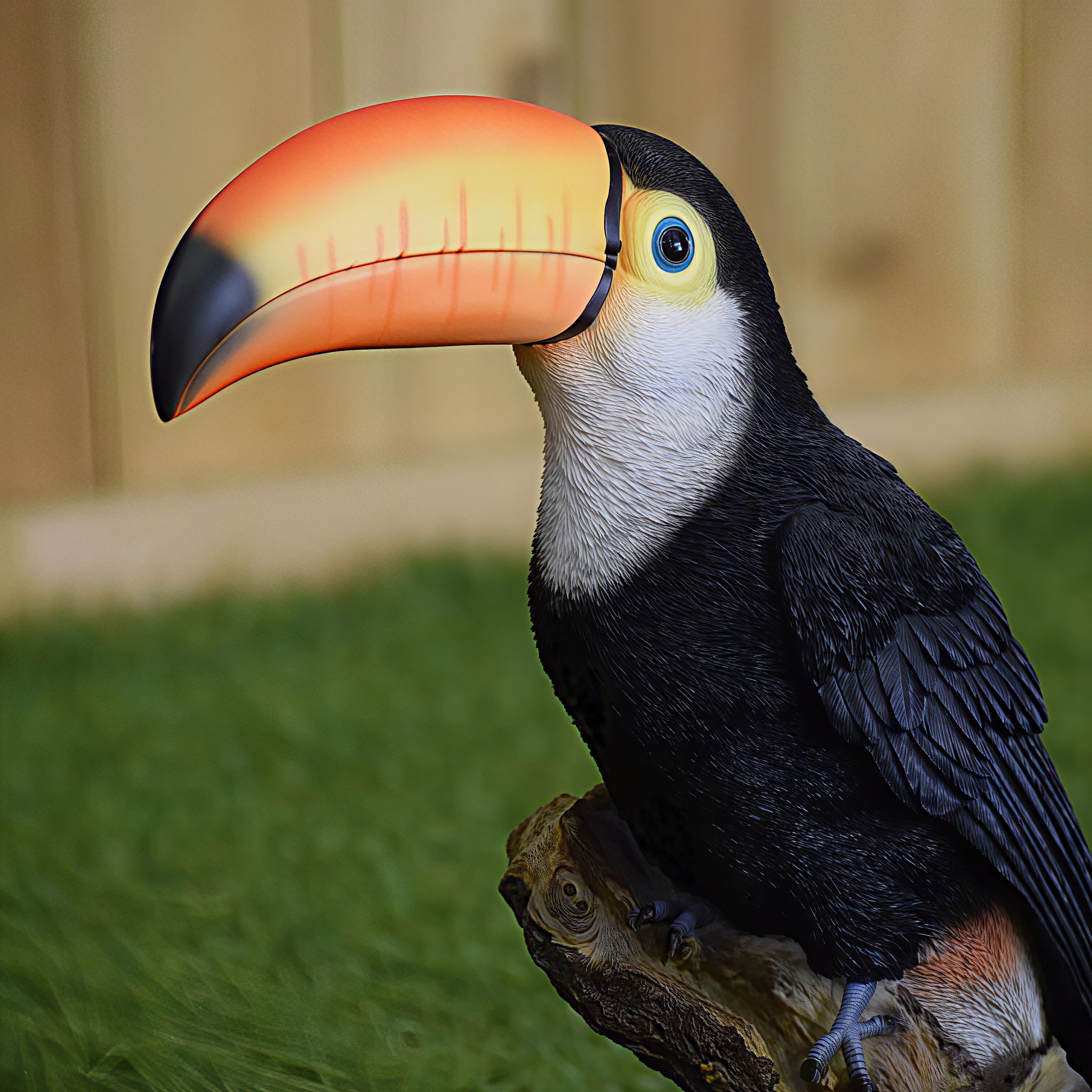 TOUCAN ON STUMP™ – EXOTIC POLYRESIN STATUE – 87778