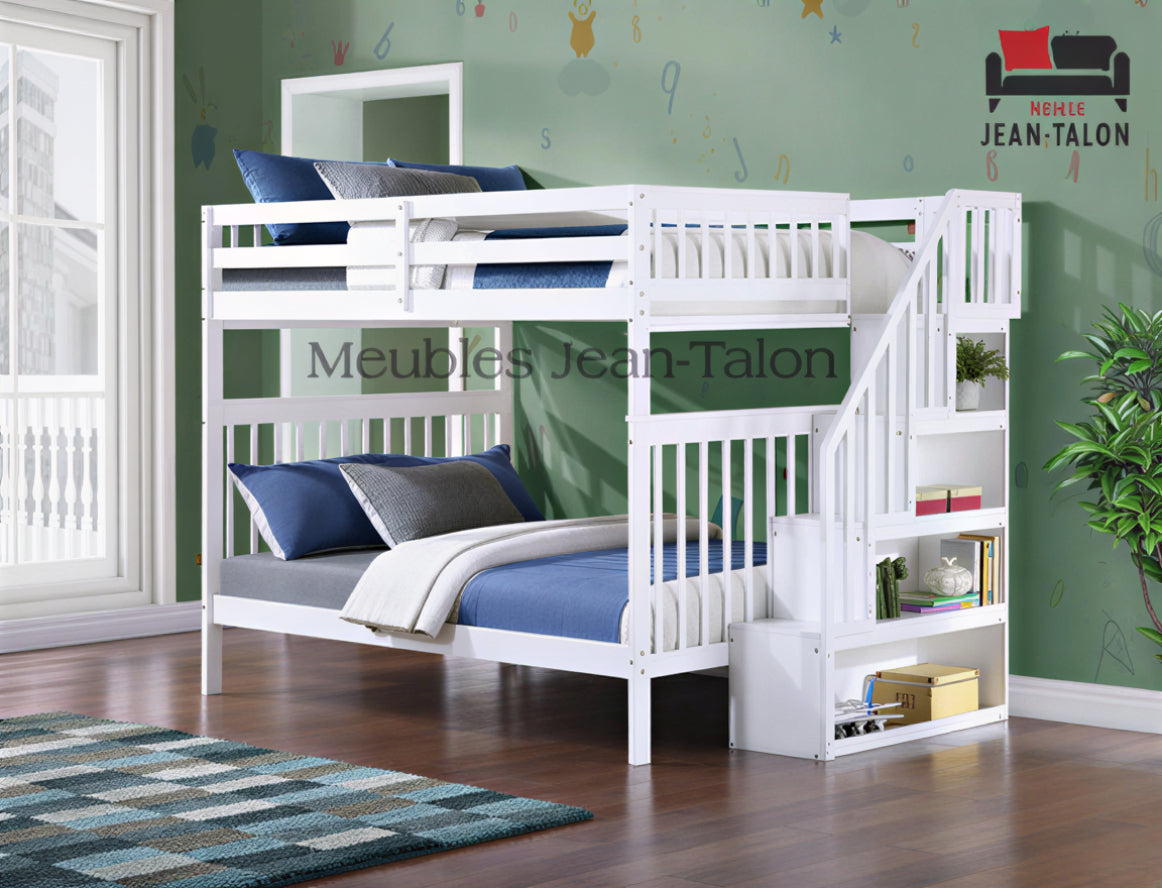 EVEREST MAX™ – DOUBLE OVER DOUBLE STAIRCASE BUNK BED – B-1855