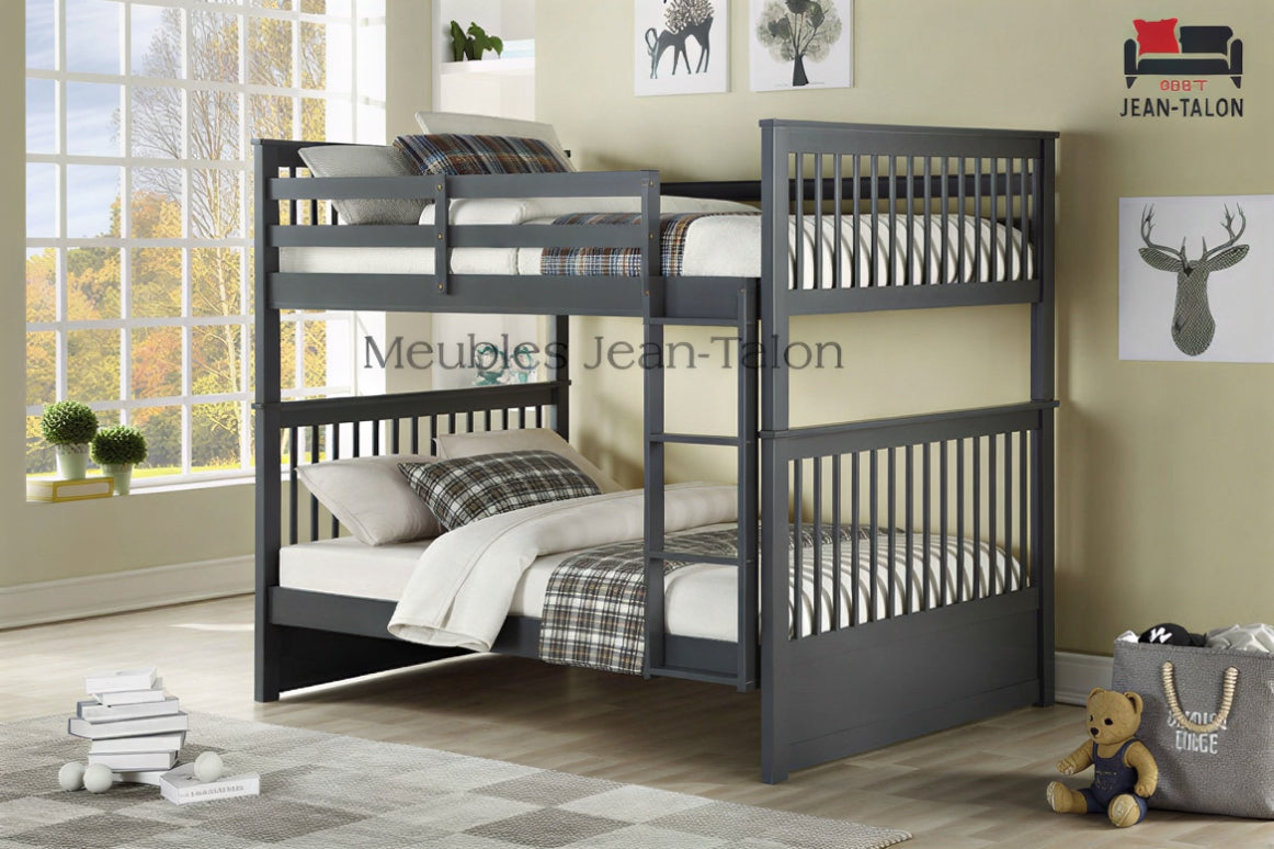 VALENTIS™ – DOUBLE OVER DOUBLE WOOD BUNK BED – B-123E