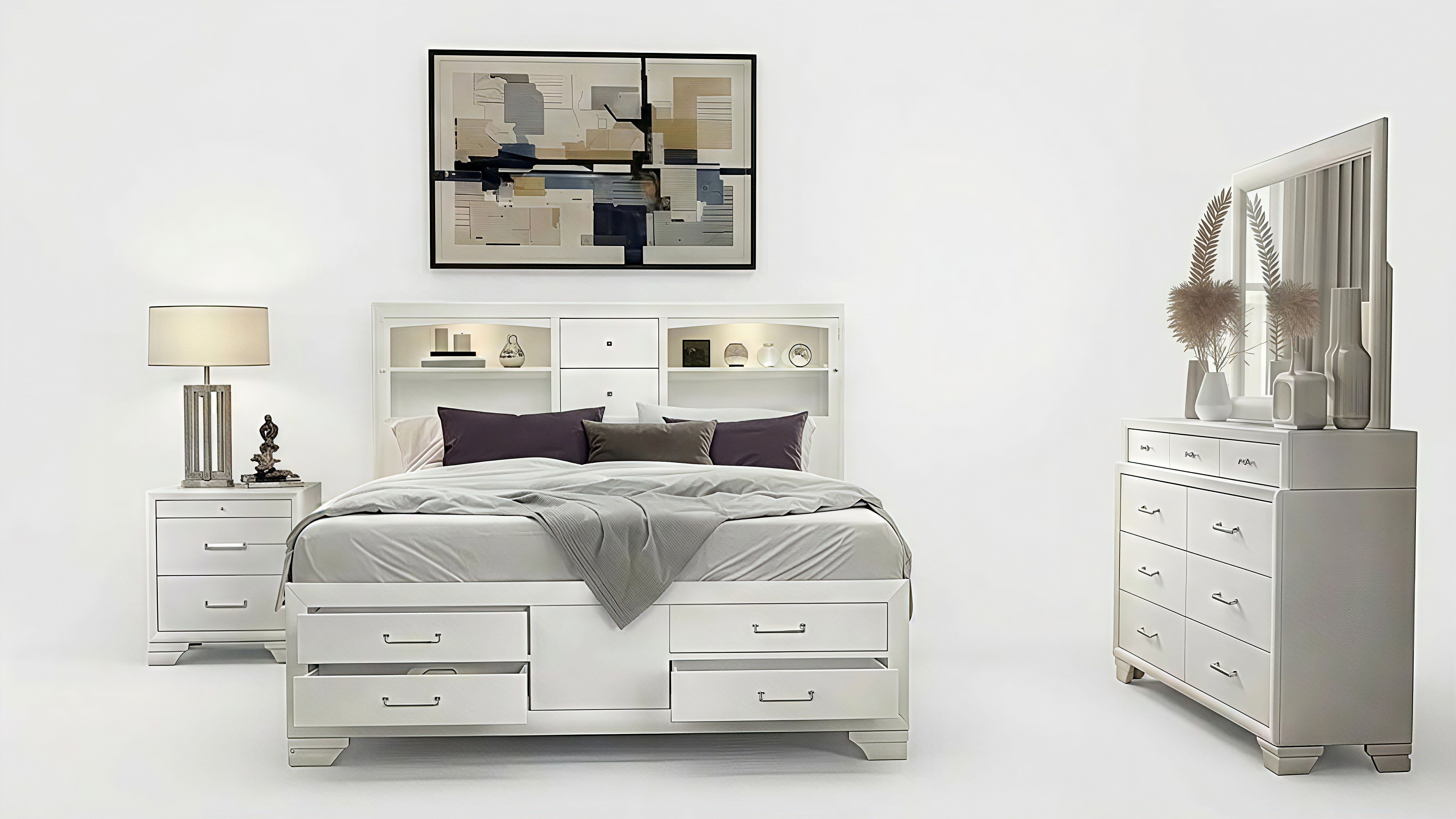JORDYN-WHITE™ – 6-PIECE BEDROOM SET