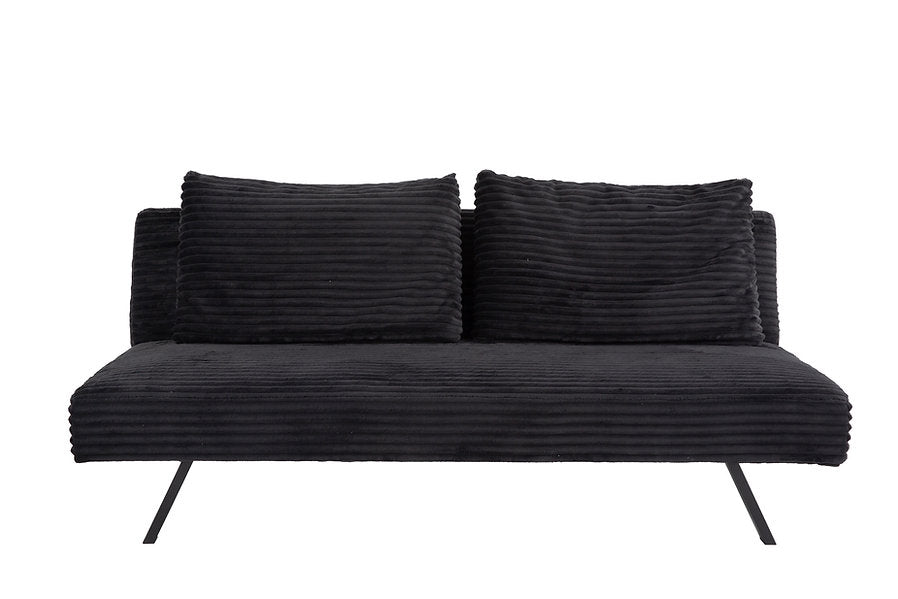VELVET STRIDE™ – CANAPÉ-LIT EN VELOURS VELOURS NOIR – IF-8065