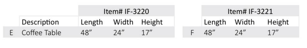 Coffee Table – Model IF-3220 / IF-3221