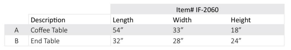 3-Piece Coffee Table Set – IF-2060