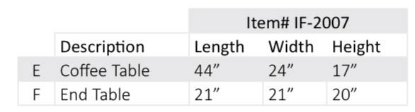 3-Piece Coffee Table Set – IF-2007