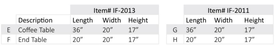 3-Piece Coffee Table Set – IF-2013