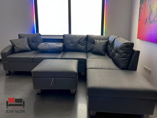 FLEXISTORE™ SEMI-LEATHER SECTIONAL – 0600