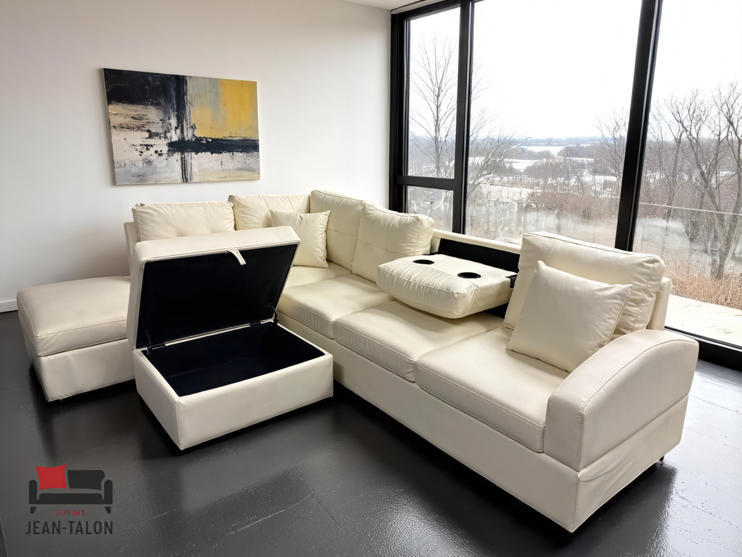 FLEXISTORE™ SEMI-LEATHER SECTIONAL – 0600