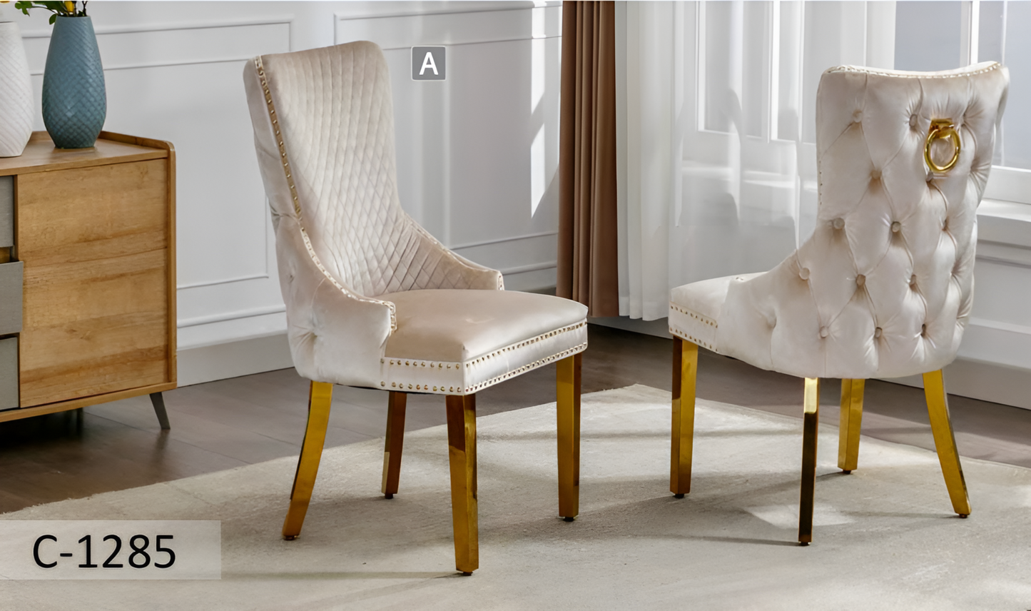 Chaise de salle à manger en velours – C-1285