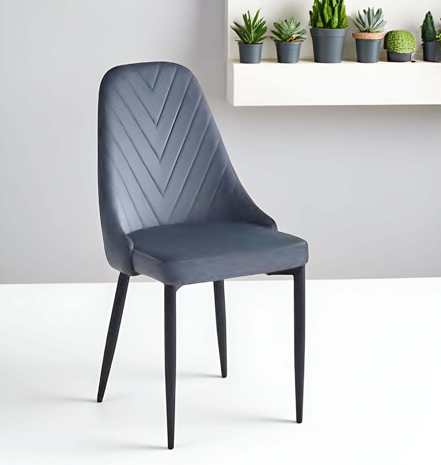 Chaise de salle à manger en velours – C-1531