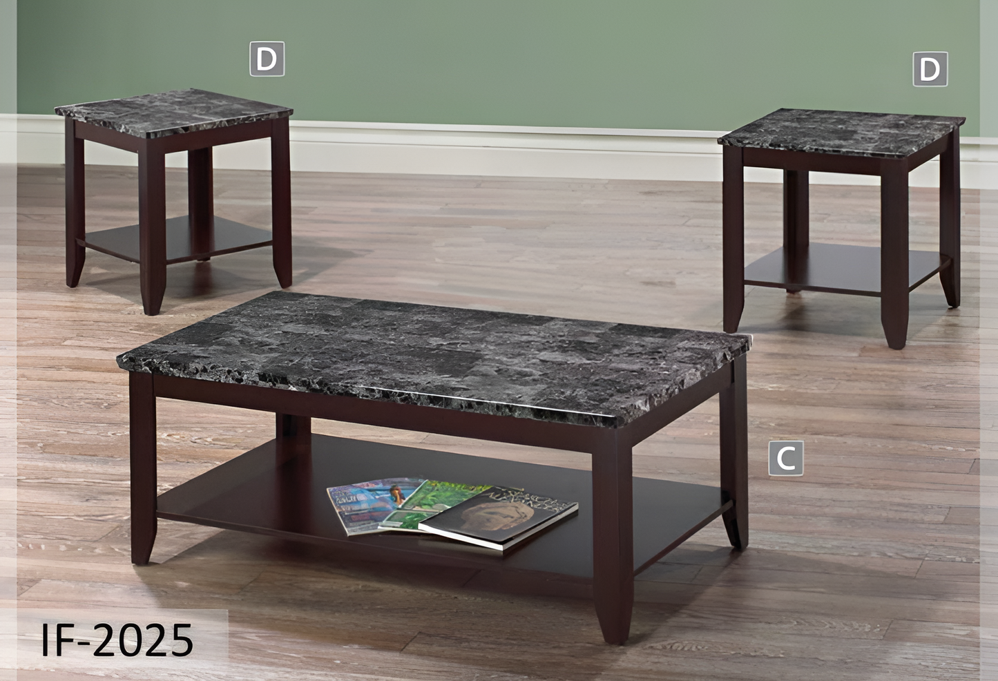 Ensemble de 3 tables basses – IF-2025