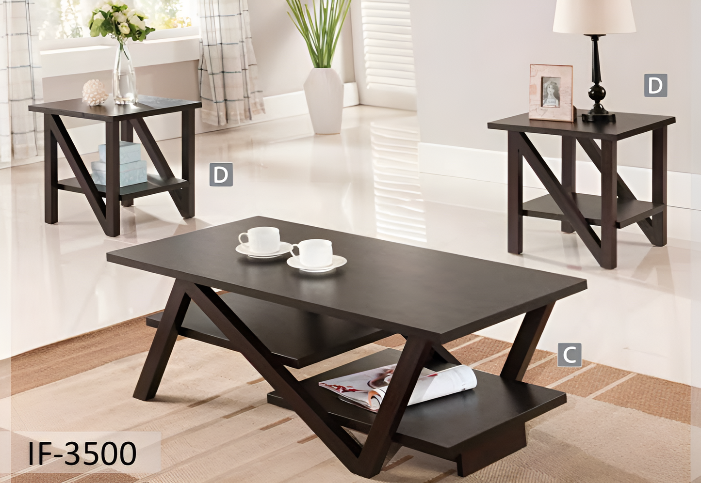 Ensemble de 3 tables basses – IF-2020
