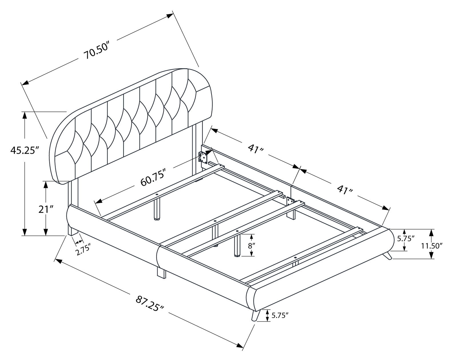 MARQUET™ – UPHOLSTERED BED – I-5982Q