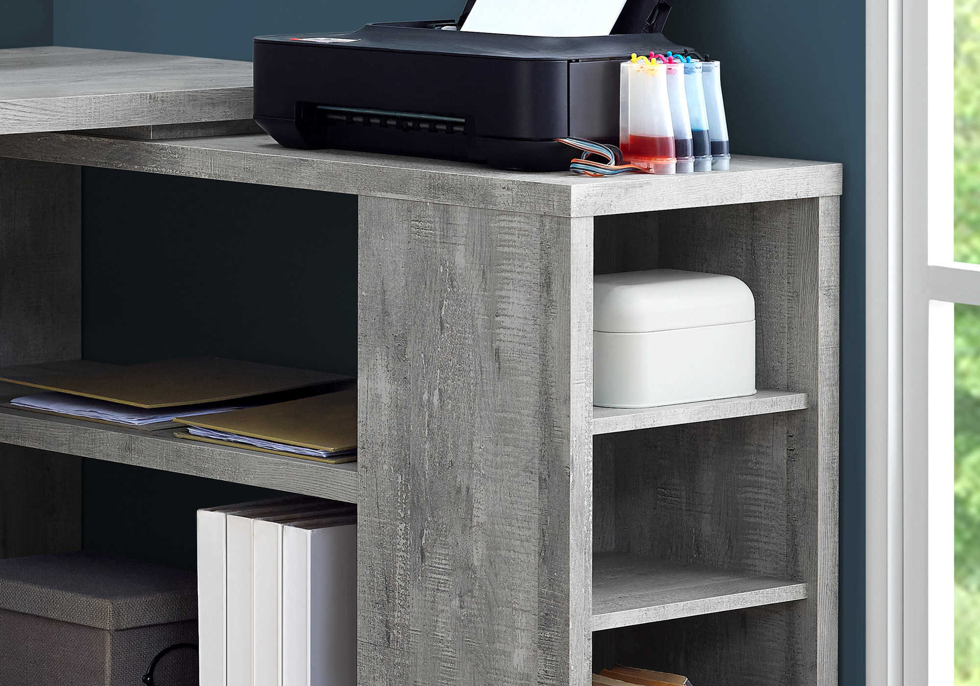 VANTEX CORNER™ – L-SHAPED RECLAIMED OFFICE DESK – I 7421
