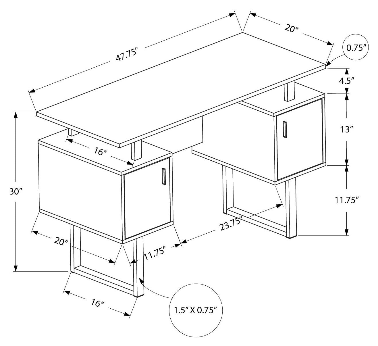 DRAKONIS™ – MODERN EXECUTIVE COMPUTER DESK – I 7606