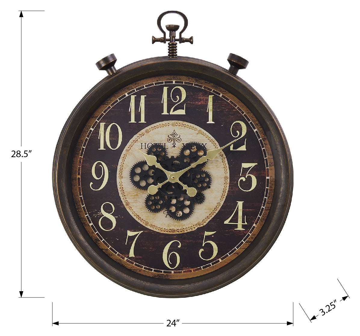 HERITAGE GEAR™ WALL CLOCK – I 9074