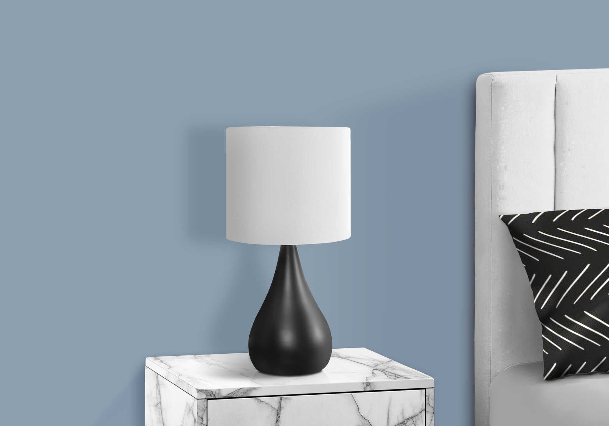 VIRELLE TEARDROP™ – CONTEMPORARY BLACK TABLE LAMP SET (2-PIECE) – I 9639